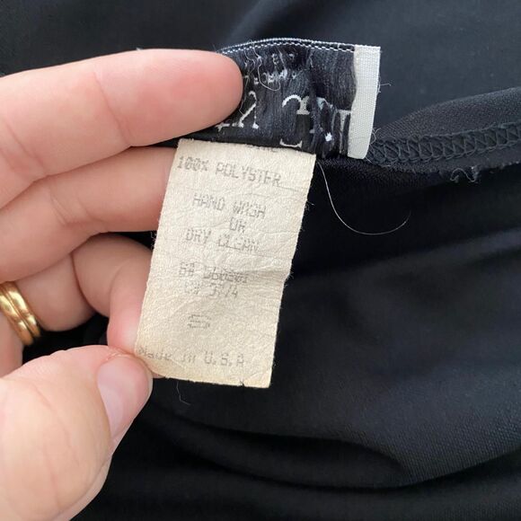 Whimsygoth Black Open Arm Cutout Vintage Cowl Neck Blouse Top Paper Tag Size S - Picture 9 of 9